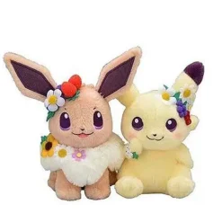 Pkm.store Pokemon Kuscheltiere-Pikachu Eevee - Evoli Suse Pluschtier Pokemon (Ca. 18Cm) Oster Edition