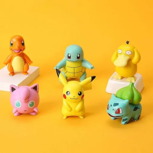 Pkm.store Pokemon Figuren-Pikachu Gluamnda, Enton, Schiggy, Bisasam Und Pummeluff Pokemon Figuren Set