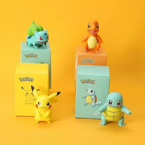 Pkm.store Pokemon Figuren-Pikachu Gluamnda, Enton, Schiggy, Bisasam Und Pummeluff Pokemon Figuren Set