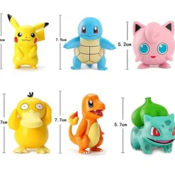 Pkm.store Pokemon Figuren-Pikachu Gluamnda, Enton, Schiggy, Bisasam Und Pummeluff Pokemon Figuren Set