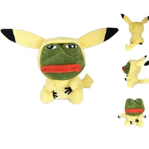 Pkm.store Pokemon Kuscheltiere-Pikachu, Glumanda, Bisasam U. A. Als Sad Frog Meme Cosplay Plusch Pokemon (Ca. 25Cm)