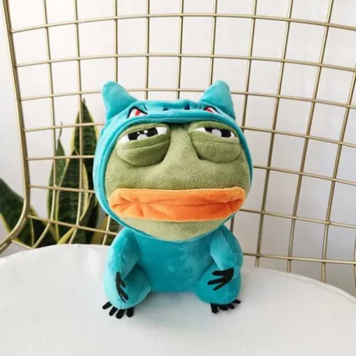 Pkm.store Pokemon Kuscheltiere-Pikachu, Glumanda, Bisasam U. A. Als Sad Frog Meme Cosplay Plusch Pokemon (Ca. 25Cm)