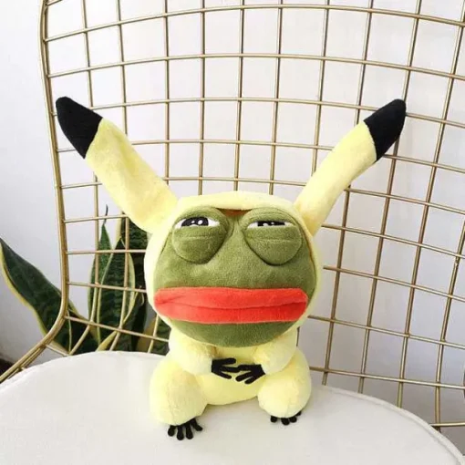 Pkm.store Pokemon Kuscheltiere-Pikachu, Glumanda, Bisasam U. A. Als Sad Frog Meme Cosplay Plusch Pokemon (Ca. 25Cm)