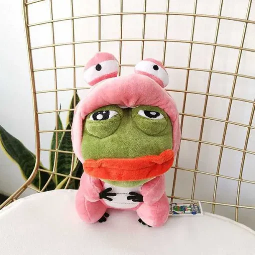Pkm.store Pokemon Kuscheltiere-Pikachu, Glumanda, Bisasam U. A. Als Sad Frog Meme Cosplay Plusch Pokemon (Ca. 25Cm)