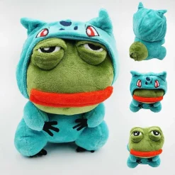 Pkm.store Pokemon Kuscheltiere-Pikachu, Glumanda, Bisasam U. A. Als Sad Frog Meme Cosplay Plusch Pokemon (Ca. 25Cm)
