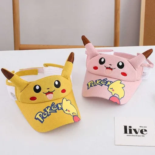 Pkm.store Pokemon Mützen & Caps-Pikachu Kinder Sonnenschutz Cap - Ideal Fur Den Sommer Und Urlaub