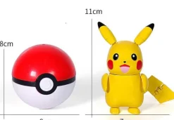 Pkm.store Pokeball & Pokebälle-Pikachu, Mewtu, Glurak, Bisasam Oder Turtok Figur Mit Pokeball