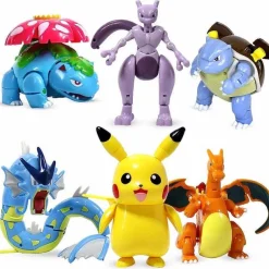 Pkm.store Pokeball & Pokebälle-Pikachu, Mewtu, Glurak, Bisasam Oder Turtok Figur Mit Pokeball