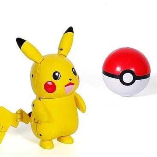 Pkm.store Pokeball & Pokebälle-Pikachu, Mewtu, Glurak, Bisasam Oder Turtok Figur Mit Pokeball