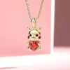 Pkm.store Pokemon Schmuck-Pikachu Mit Herz Goldkette Oder Ohrringe