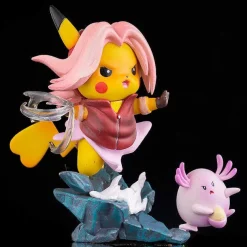 Pkm.store Pokemon Figuren-Pikachu Naruto Sasuke Haruno Sakura Itachi Figuren (Ca. 13Cm)