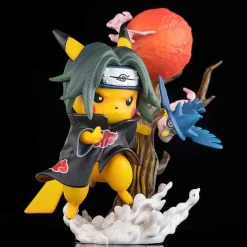 Pkm.store Pokemon Figuren-Pikachu Naruto Sasuke Haruno Sakura Itachi Figuren (Ca. 13Cm)