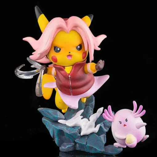 Pkm.store Pokemon Figuren-Pikachu Naruto Sasuke Haruno Sakura Itachi Figuren (Ca. 13Cm)