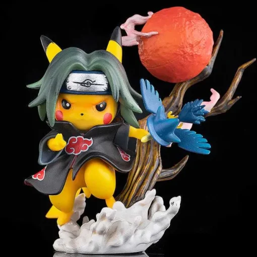 Pkm.store Pokemon Figuren-Pikachu Naruto Sasuke Haruno Sakura Itachi Figuren (Ca. 13Cm)