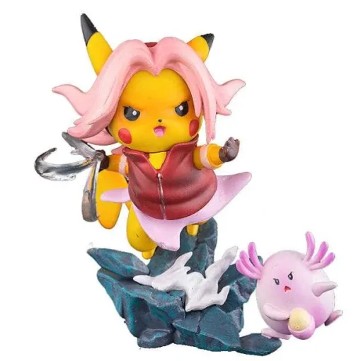 Pkm.store Pokemon Figuren-Pikachu Naruto Sasuke Haruno Sakura Itachi Figuren (Ca. 13Cm)