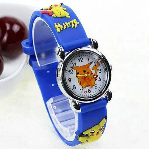 Pkm.store Uhren Und Wecker-Pikachu Pokemon Armbanduhr Fur Kinder (4 Farben Zur Auswahl)