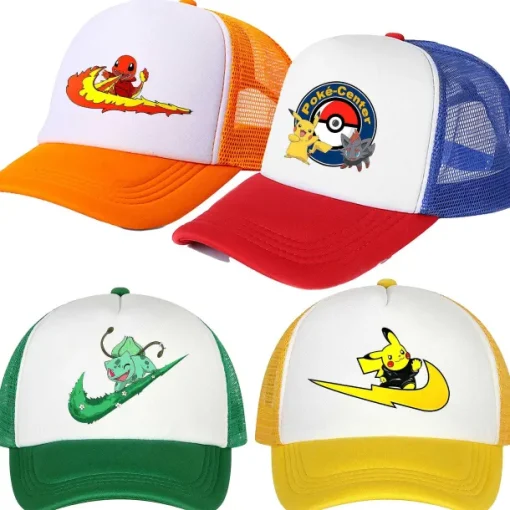 Pkm.store Pokemon Mützen & Caps-Pikachu Pokemon Baseball Mützen In Vielen Motiven Fur Kinder Oder Erwachsene