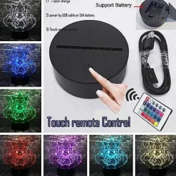 Pkm.store Pokemon Lampen & Nachtlichter-Pikachu Pokemon Cosplay 3D Led Lampe Mit Farbwechsel