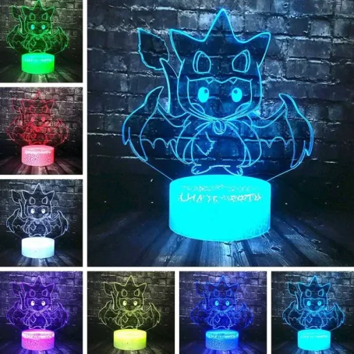 Pkm.store Pokemon Lampen & Nachtlichter-Pikachu Pokemon Cosplay 3D Led Lampe Mit Farbwechsel