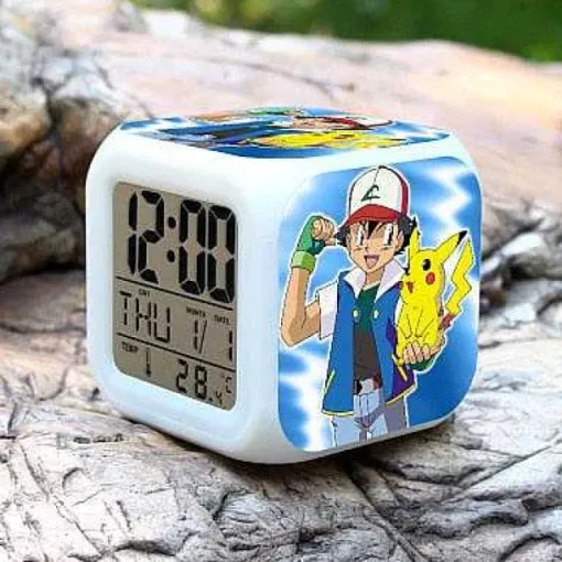 Pkm.store Uhren Und Wecker-Pikachu Pokemon Digitaler Wecker Mit Led Beleuchtung