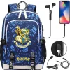 Pkm.store Sonstiges Merchandise-Pikachu Pokemon Rucksack Mit Usb - Ideal Fur Laptops Und Fur Die Schule