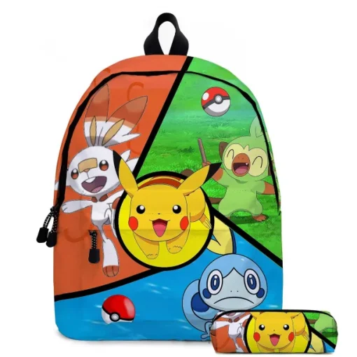 Pkm.store Rucksäcke & Taschen-Pikachu Rucksack Mit Federmappe Im Praktischen Set