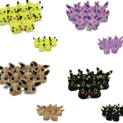 Pkm.store Pokemon Kuscheltiere-Pikachu Umbreon Nachtara Evoli Eevee Plusch Schlusselanhanger 10Er Set