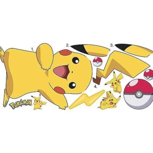Pkm.store Sonstiges Merchandise-Pikachu Wand Sticker Aufkleber