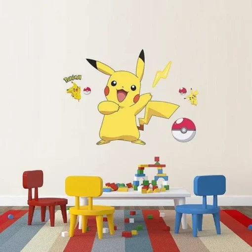 Pkm.store Sonstiges Merchandise-Pikachu Wand Sticker Aufkleber