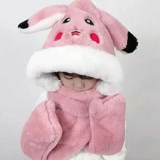Pkm.store Herbst & Winter-Pikachu Wintermutze Mit Integrierten Schal