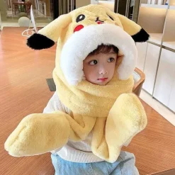 Pkm.store Herbst & Winter-Pikachu Wintermutze Mit Integrierten Schal