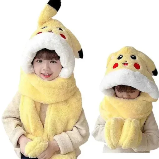 Pkm.store Herbst & Winter-Pikachu Wintermutze Mit Integrierten Schal