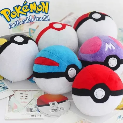 Pkm.store Pokeball & Pokebälle-Plusch Poke Ball (4 Zur Auswahl)