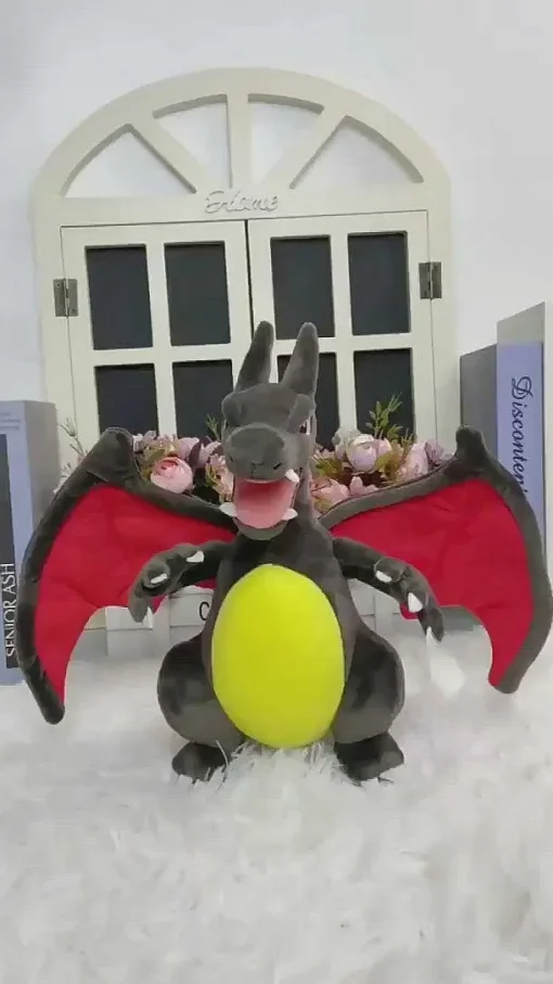 Pkm.store Pokemon Kuscheltiere-Pluschfigur Pokemon Schillernder Glurak - Shiny Charizard (Ca. 38Cm)