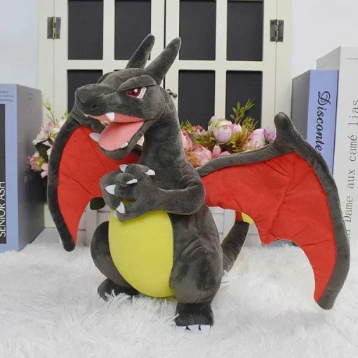 Pkm.store Pokemon Kuscheltiere-Pluschfigur Pokemon Schillernder Glurak - Shiny Charizard (Ca. 38Cm)