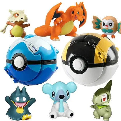 Pkm.store Pokeball & Pokebälle-Pokeball Mit Pokemon Figur (Viele Motive Zur Auswahl)