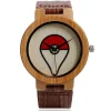 Pkm.store Uhren Und Wecker-Pokeball Pokemon Bambus Holz Armbanduhr