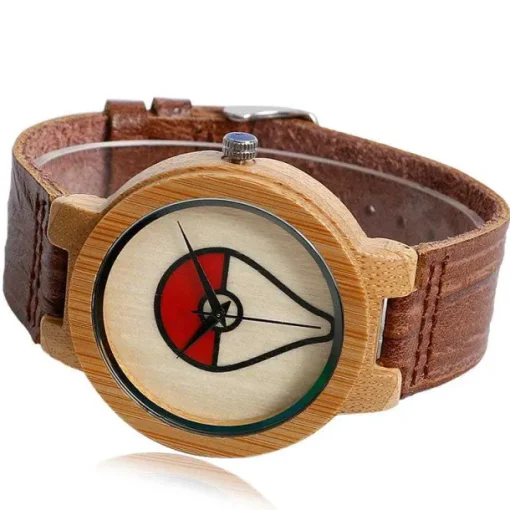 Pkm.store Uhren Und Wecker-Pokeball Pokemon Bambus Holz Armbanduhr