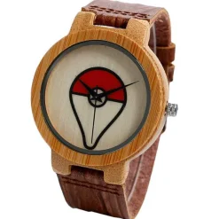 Pkm.store Uhren Und Wecker-Pokeball Pokemon Bambus Holz Armbanduhr