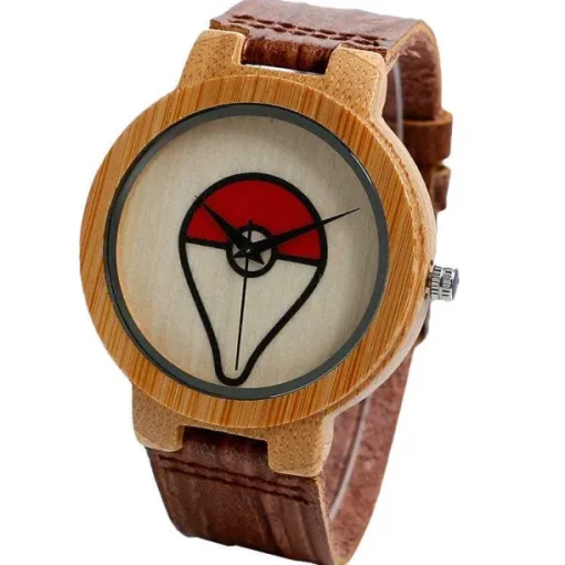 Pkm.store Uhren Und Wecker-Pokeball Pokemon Bambus Holz Armbanduhr