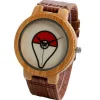 Pkm.store Sonstiges Merchandise-Pokeball Pokemon Bambus Holz Armbanduhr
