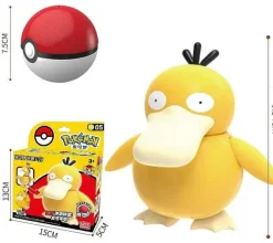 Pkm.store Pokemon Spielzeug-Pokeball Spielzeug Mit Figur (Gengar, Pikachu, Glumanda, Bisasam, Schiggy, Enton, Mew, Evoli Etc.)