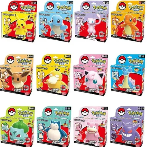 Pkm.store Pokemon Spielzeug-Pokeball Spielzeug Mit Figur (Gengar, Pikachu, Glumanda, Bisasam, Schiggy, Enton, Mew, Evoli Etc.)