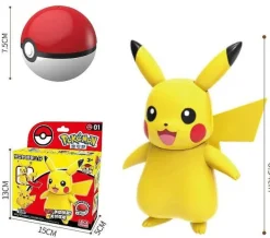 Pkm.store Pokeball & Pokebälle-Pokeball Spielzeug Mit Figur (Gengar, Pikachu, Glumanda, Bisasam, Schiggy, Enton, Mew, Evoli Etc.)