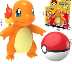 Pkm.store Pokeball & Pokebälle-Pokeball Spielzeug Mit Figur (Gengar, Pikachu, Glumanda, Bisasam, Schiggy, Enton, Mew, Evoli Etc.)