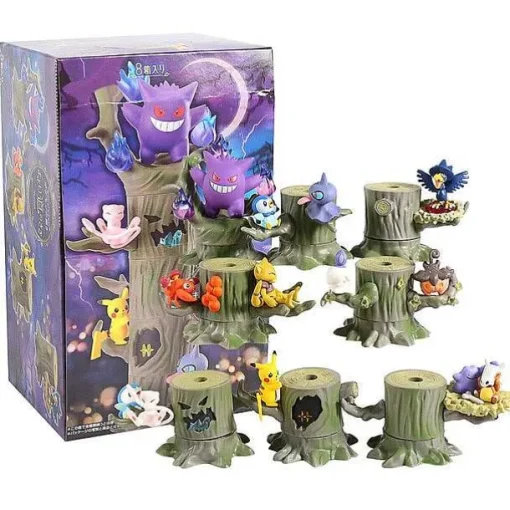Pkm.store Pokemon Figuren-Pokemon 8 Figuren Baumhaus Figuren Set