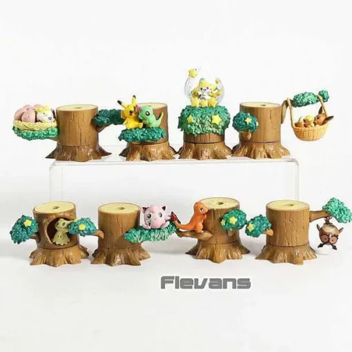 Pkm.store Pokemon Figuren-Pokemon 8 Figuren Baumhaus Figuren Set