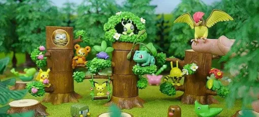 Pkm.store Pokemon Figuren-Pokemon 8 Figuren Baumhaus Figuren Set