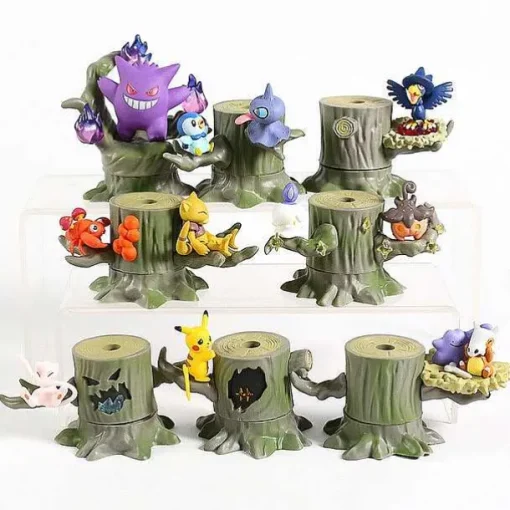 Pkm.store Pokemon Figuren-Pokemon 8 Figuren Baumhaus Figuren Set