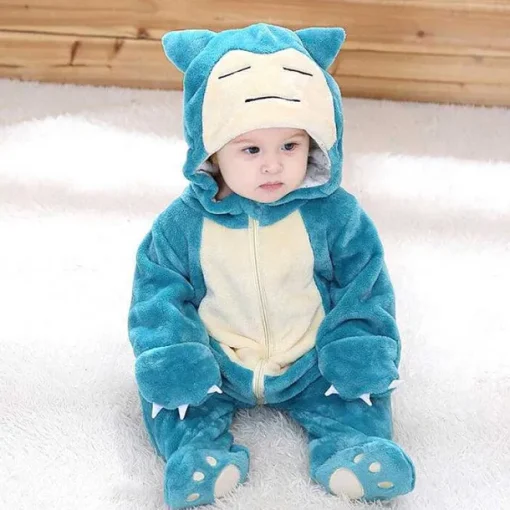 Pkm.store Herbst & Winter-Pokemon Baby Pyjama Schlafanzug Im Susen Relaxo Snorlax Look